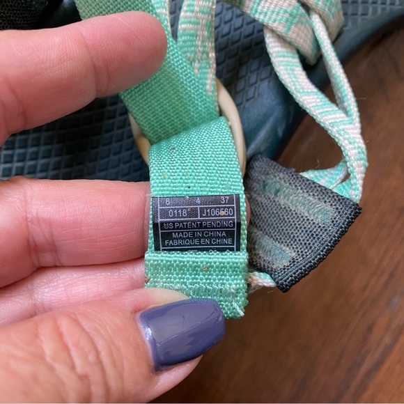 Chaco ZX1 Classic Outdoor Sport Hiking Sandals Pep PineGreen Strap SZ 6 - Picture 9 of 10